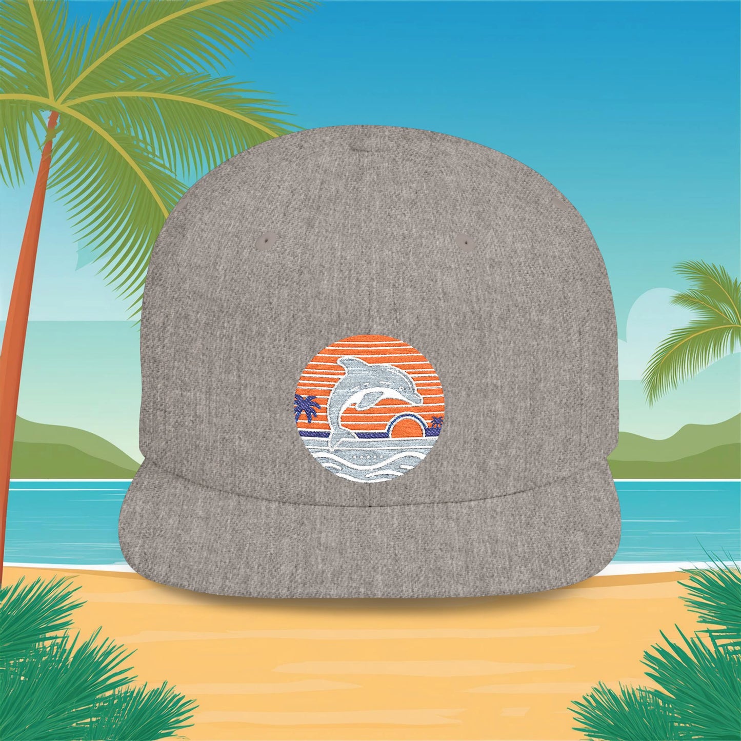 Miami Logo Flat Bill Snapback