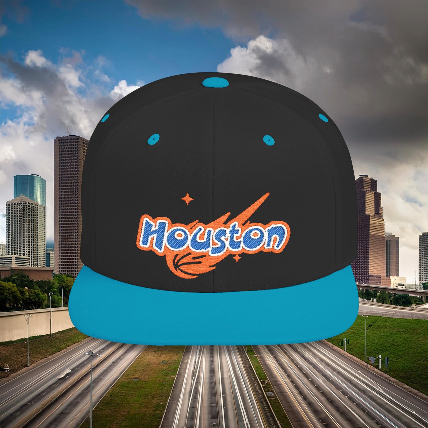Houston Asteroid Flat Bill Snapback