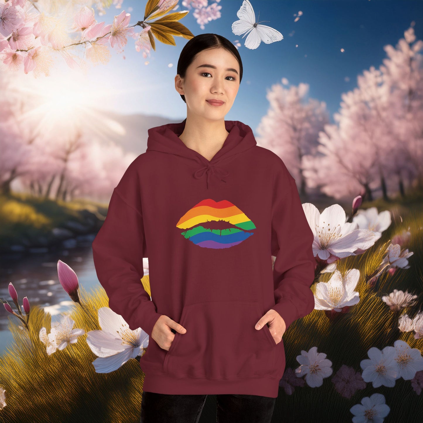 Rainbow Kiss Unisex Hoodie