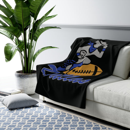 Cowboy Player Sherpa Fleece Blanket
