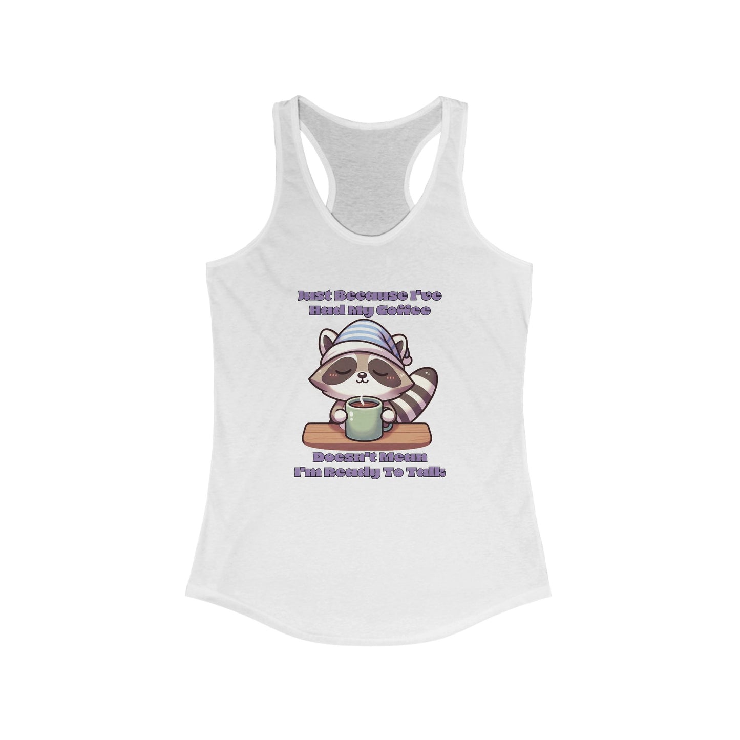 Raccoon Coffee Women's Racerback Tank
