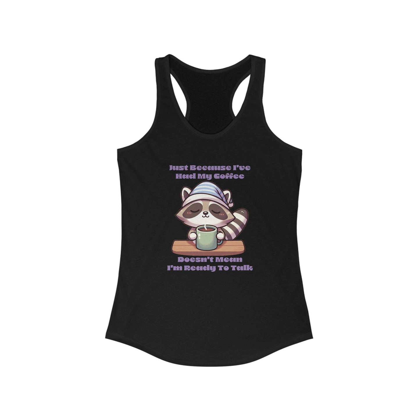 Raccoon Coffee Women's Racerback Tank