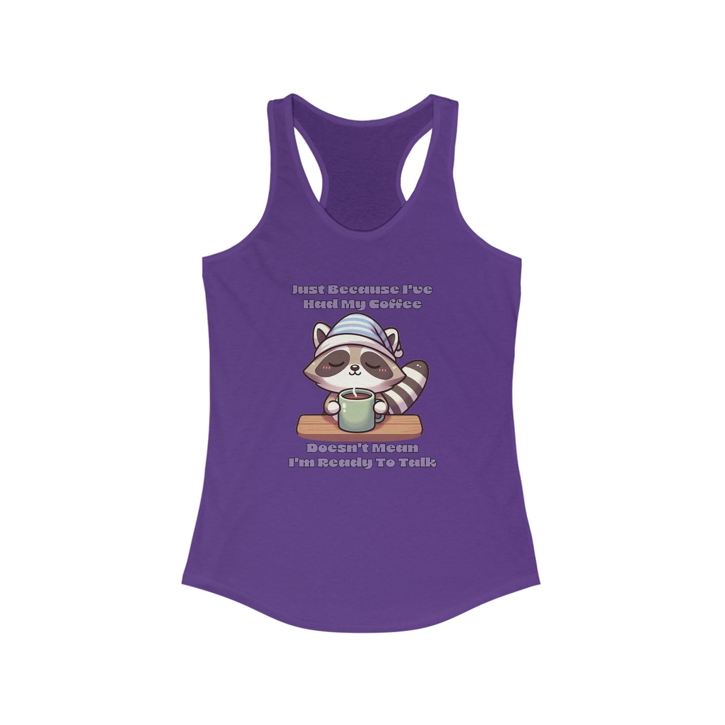 Raccoon Coffee Women's Racerback Tank