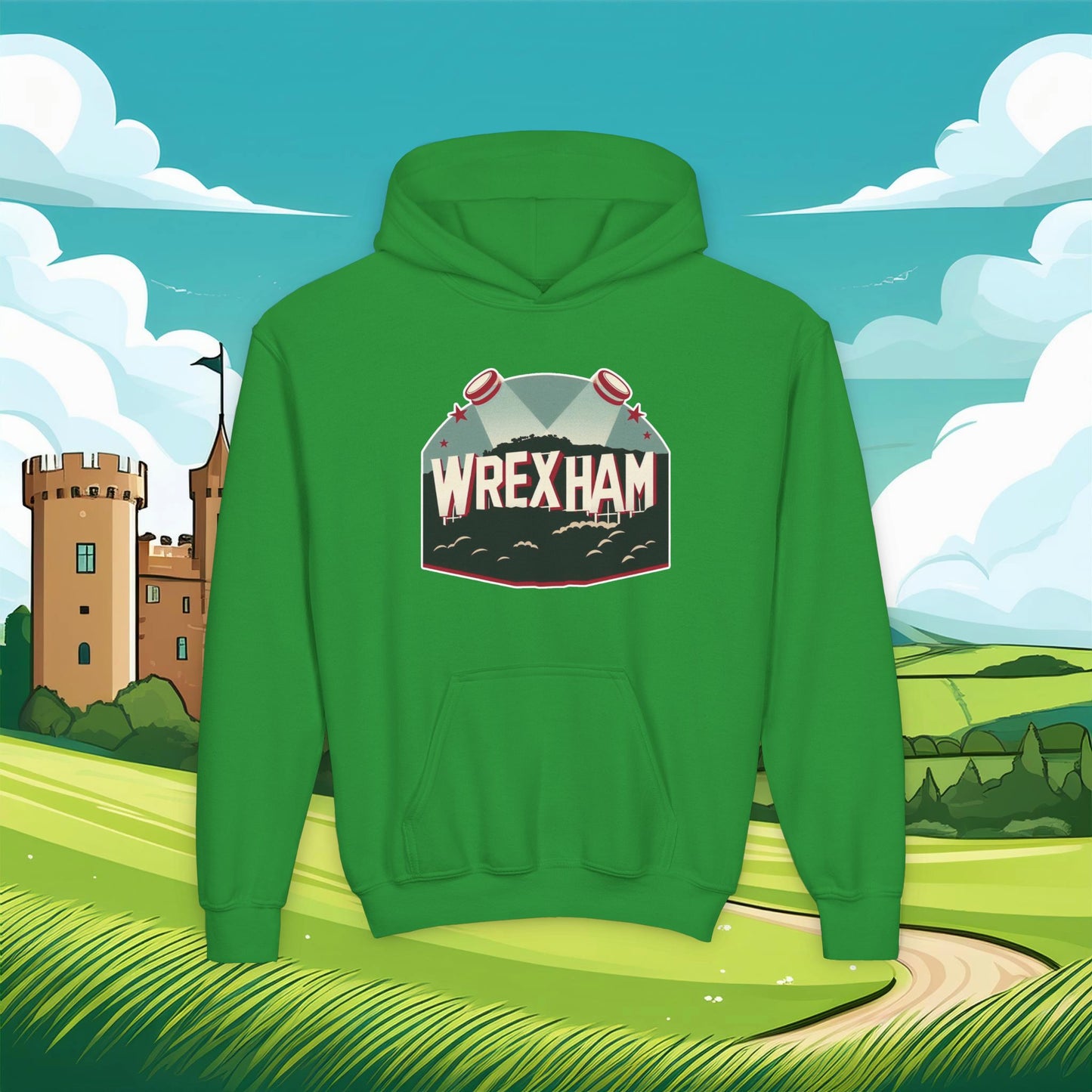 Wrexham Hollywood Sign Youth Hoodie