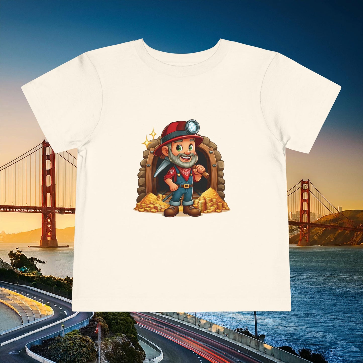San Francisco Football Cartoon Miner Toddler Tee