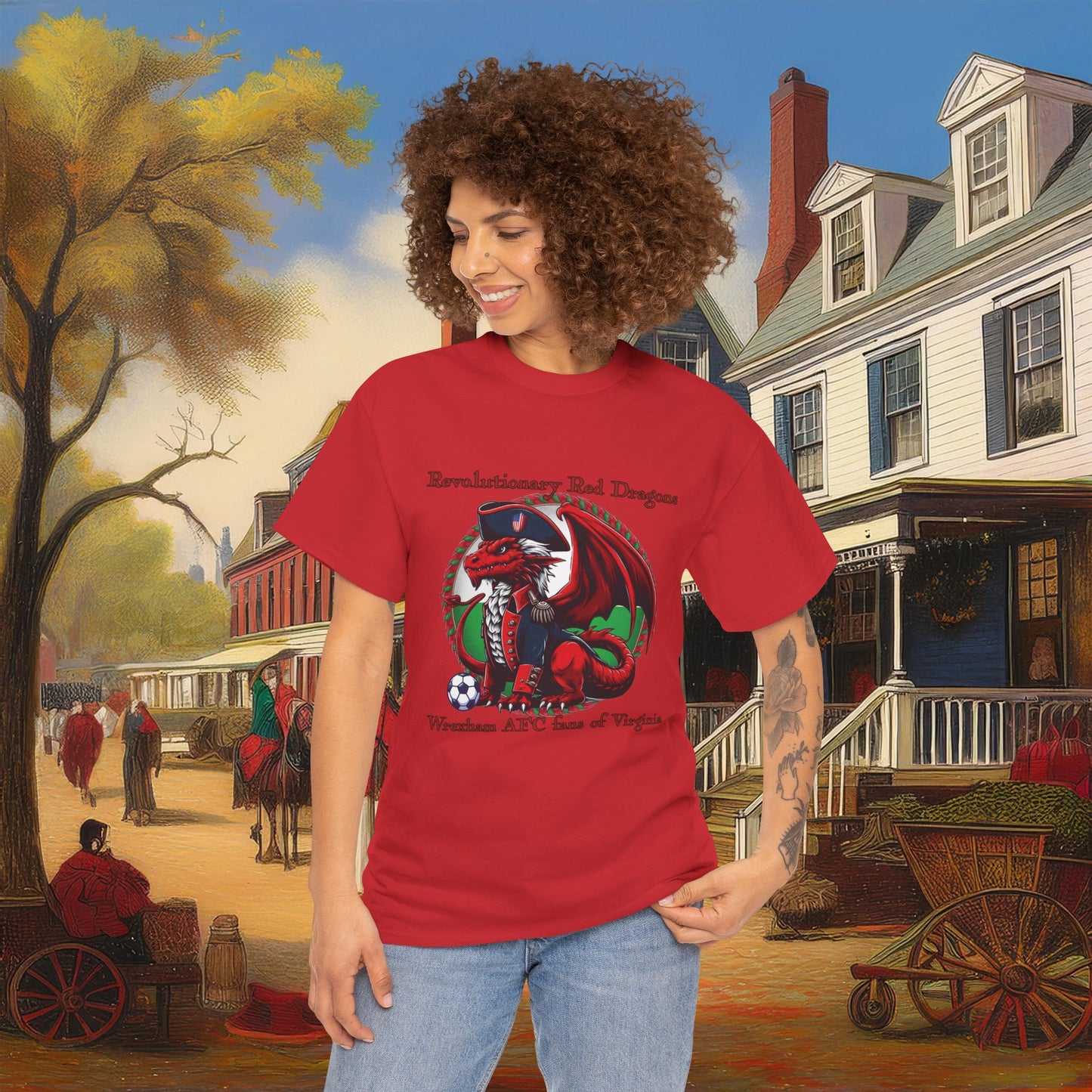Revolutionary Red Dragons Logo Tee