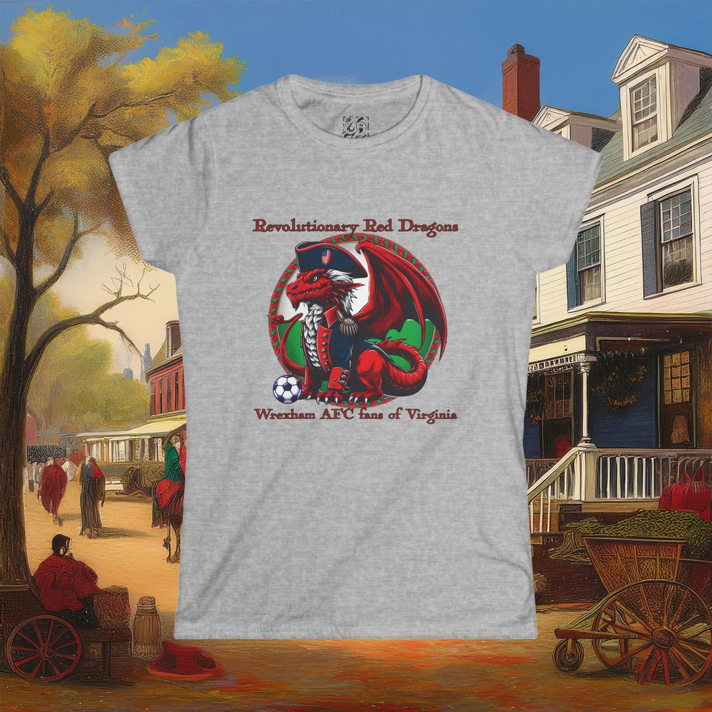 Revolutionary Red Dragons Logo Women's Softstyle Tee