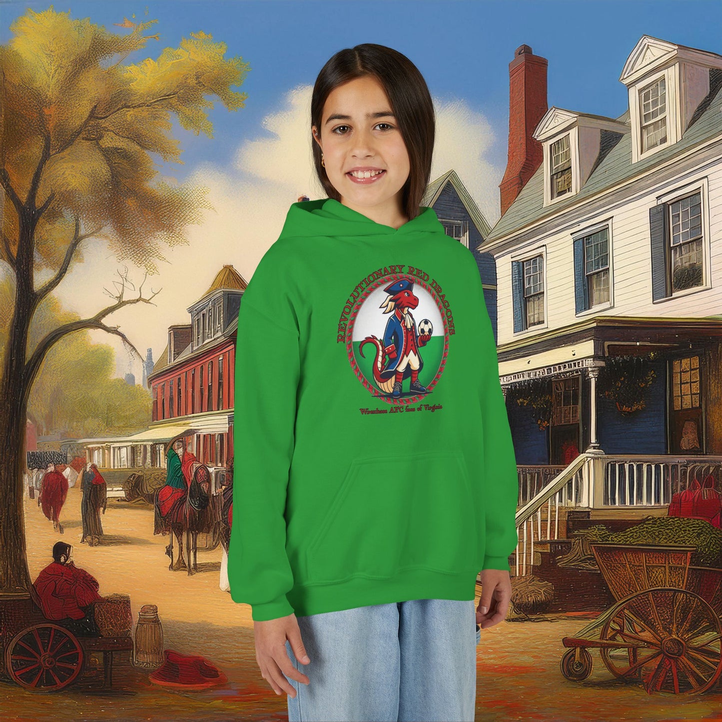 Little Revolutionary Red Dragons Youth Hoodie