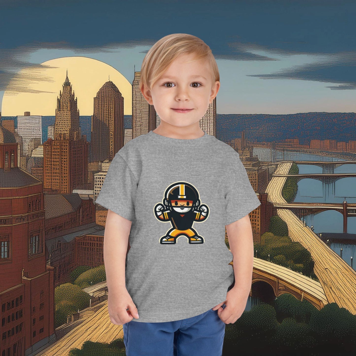 Mini Pittsburgh Football Player Toddler Tee