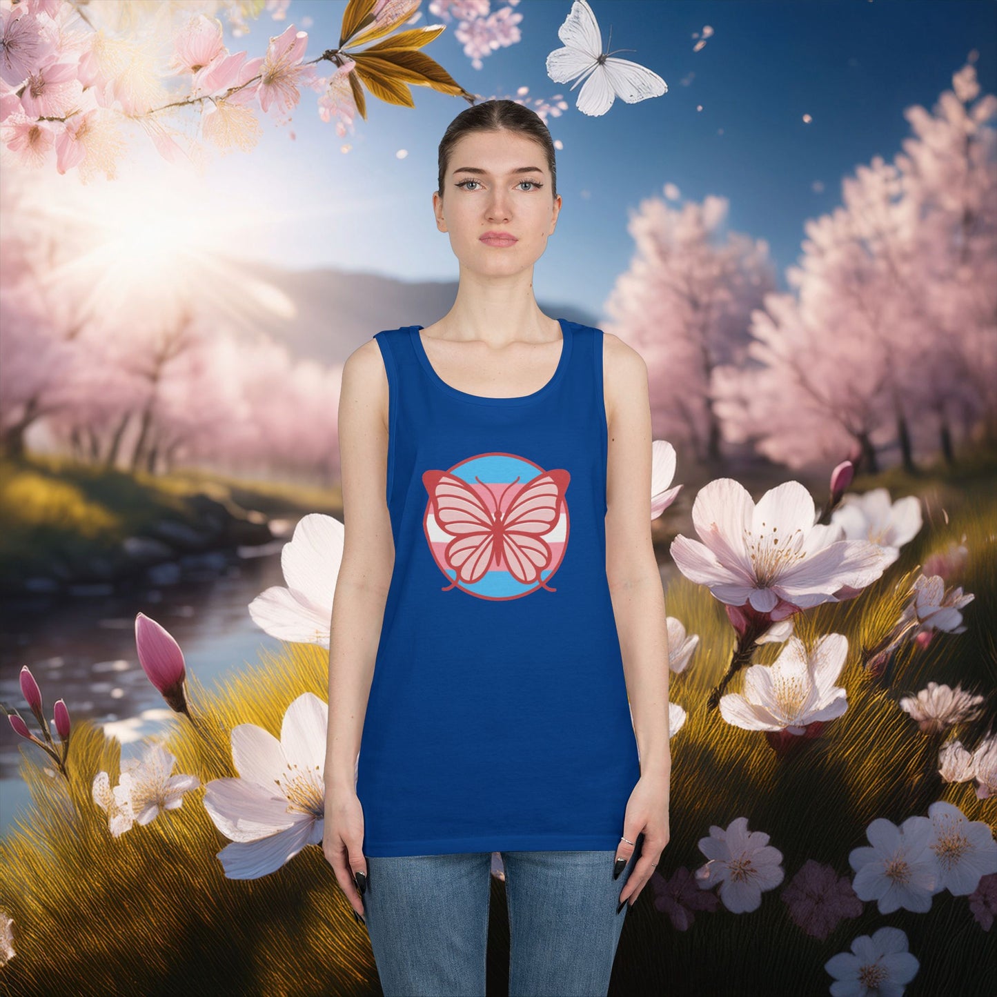 The T Elders Butterfly Unisex Heavy Cotton Tank Top