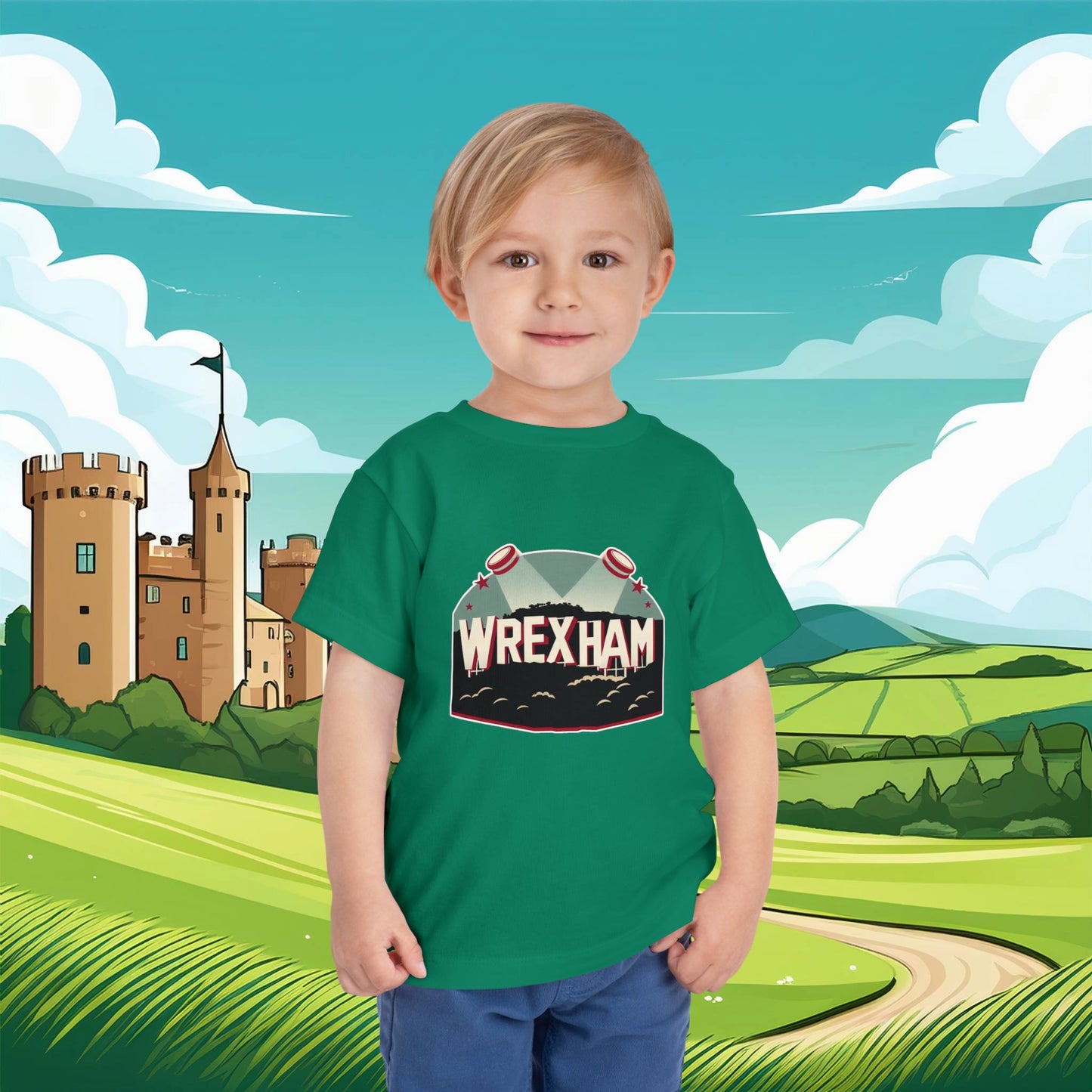 Wrexham Hollywood Sign Toddler Tee