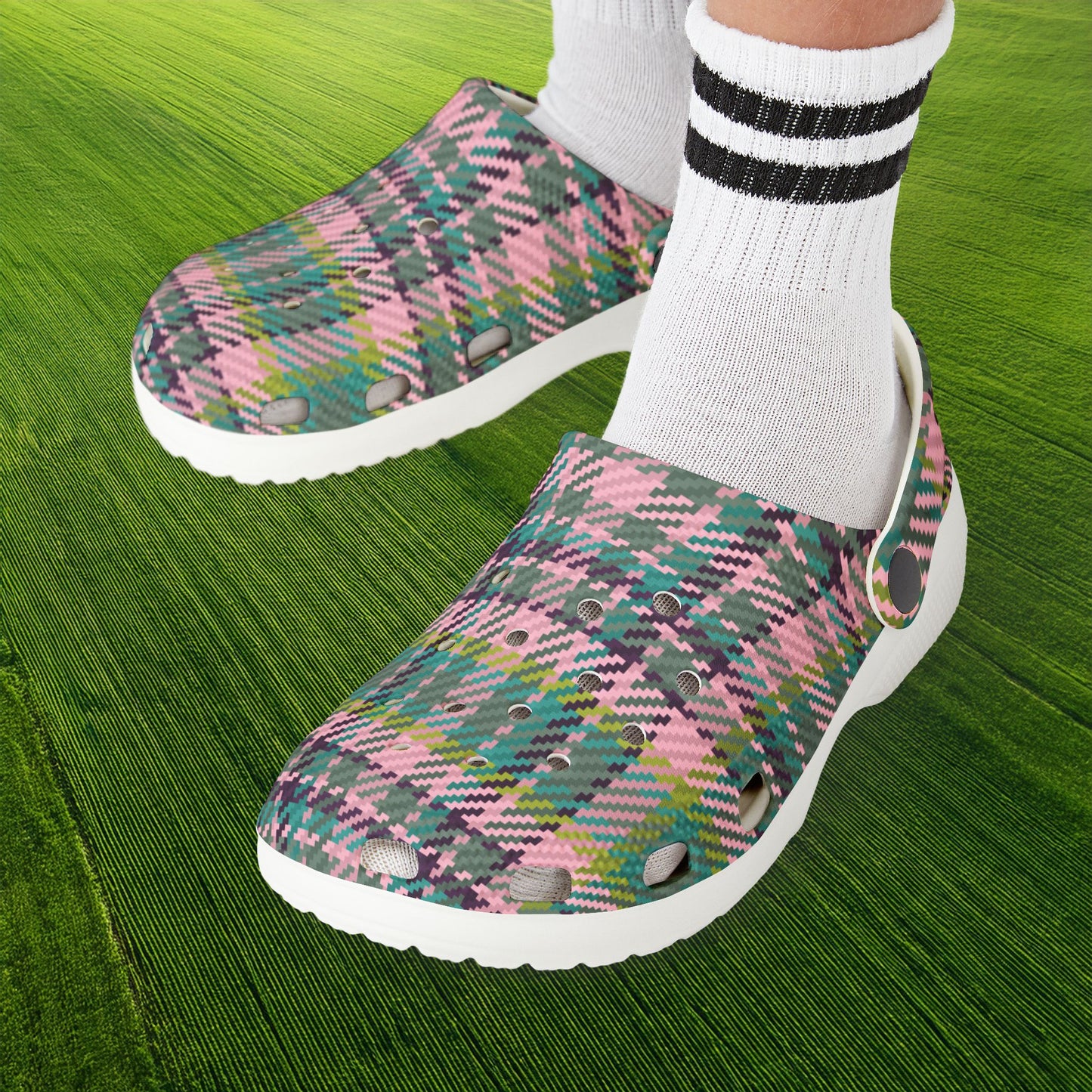 Spring Plaid Kid's Foam Clogs
