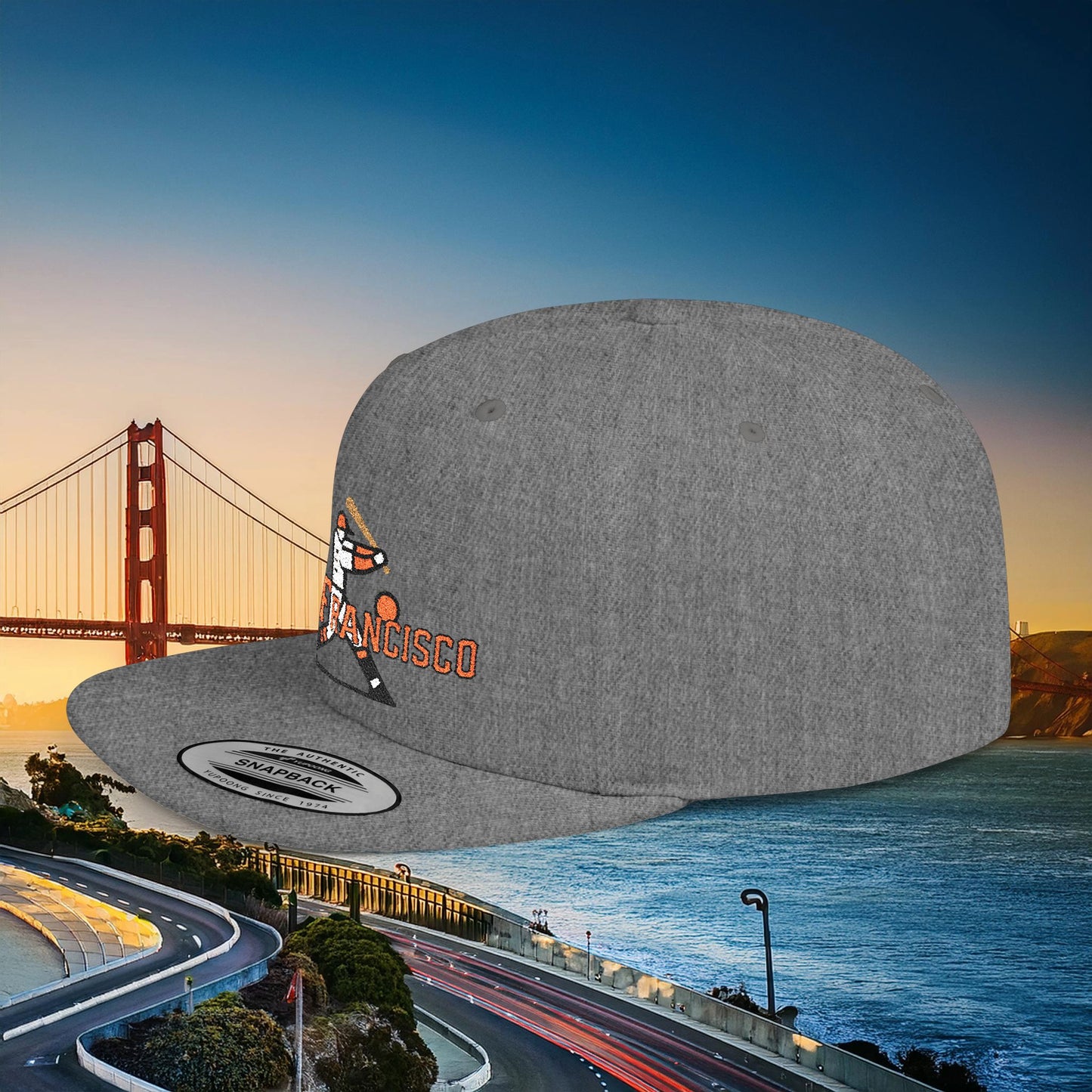 San Francisco Baseball Player Flat Bill Snapback