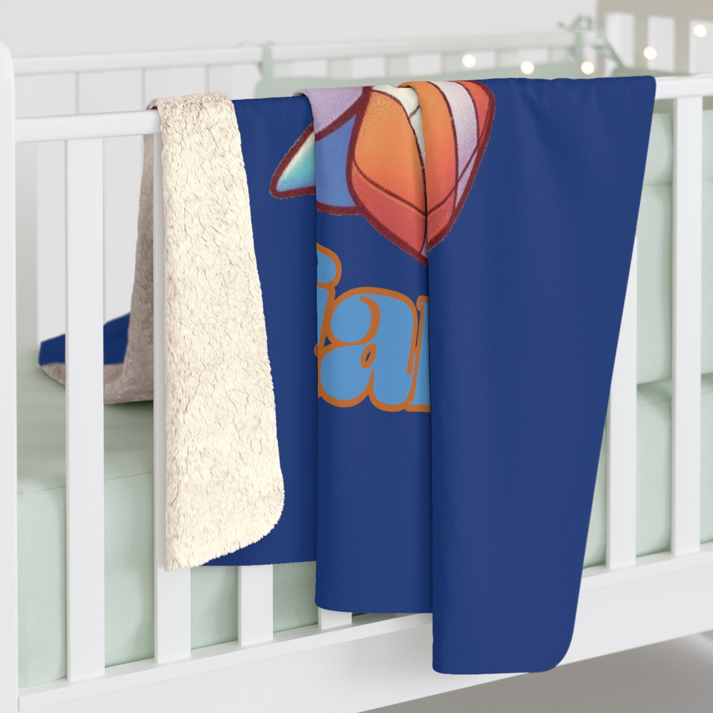 Miami Baby Dolphin Sherpa Fleece Blanket