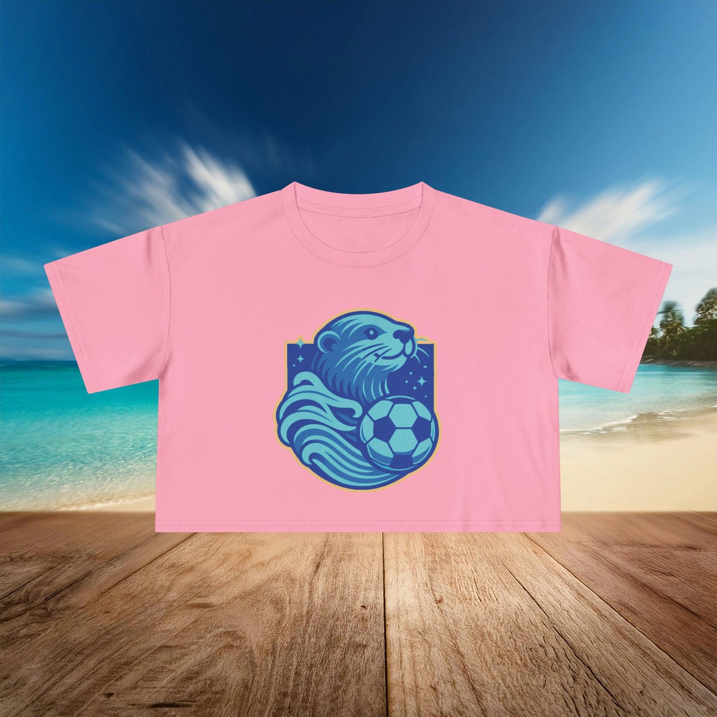 Sea Otter Soccer Logo Women's Crop Tee