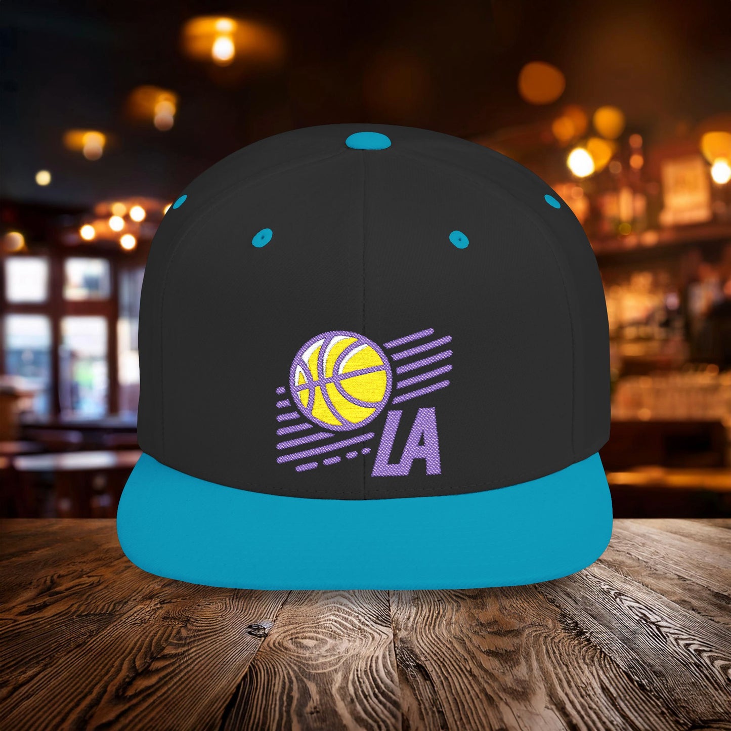LA Basketball Flat Bill Snapback