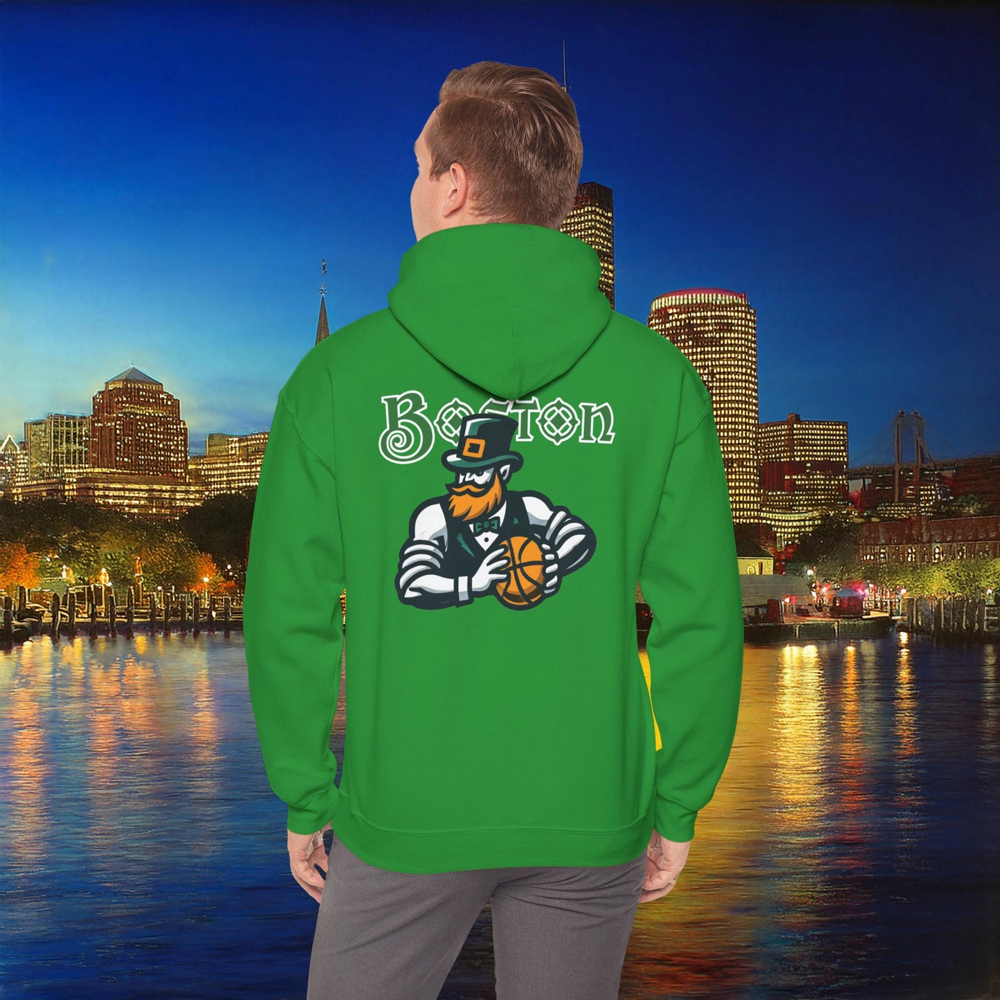 Boston Basketball Design Hoodie