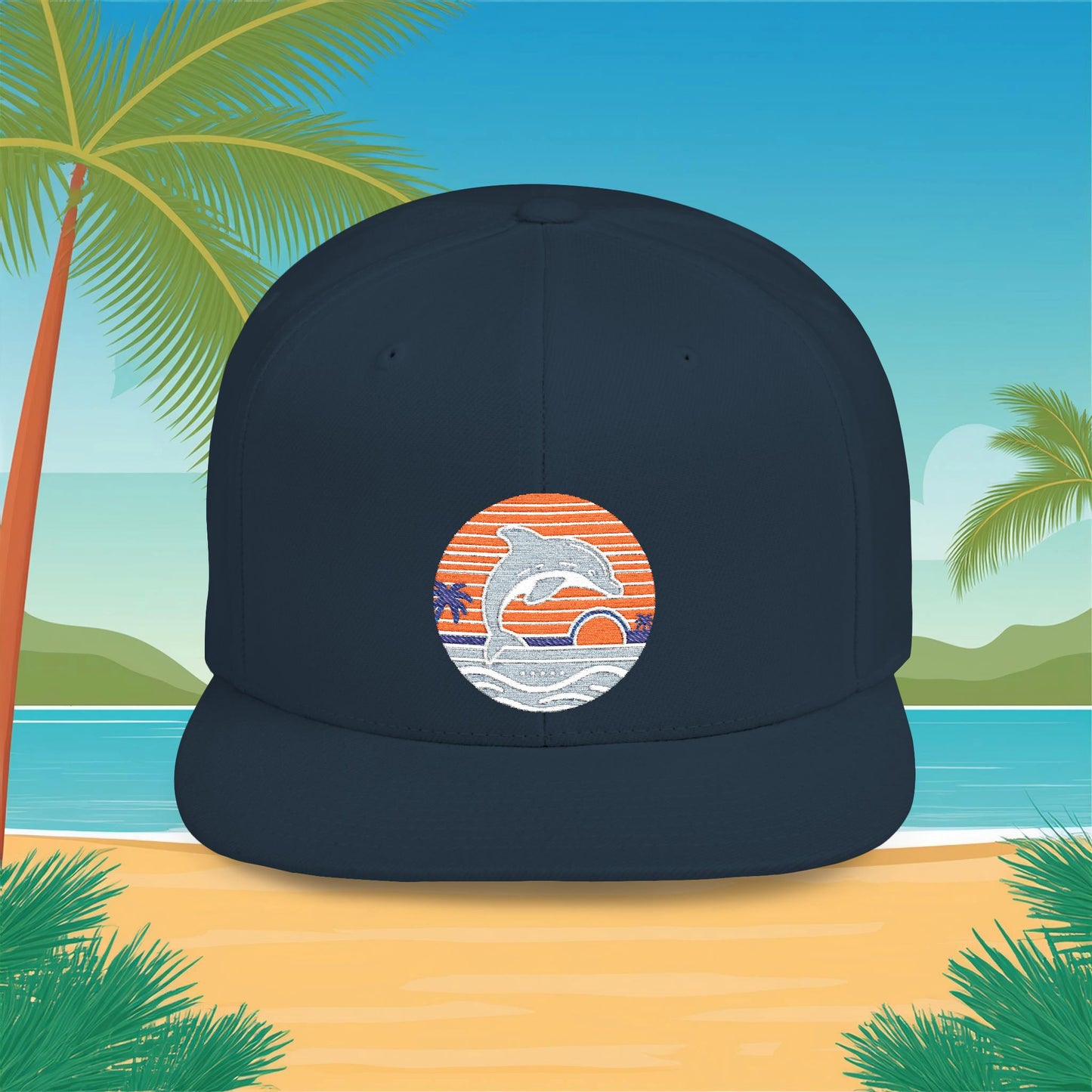 Miami Logo Flat Bill Snapback