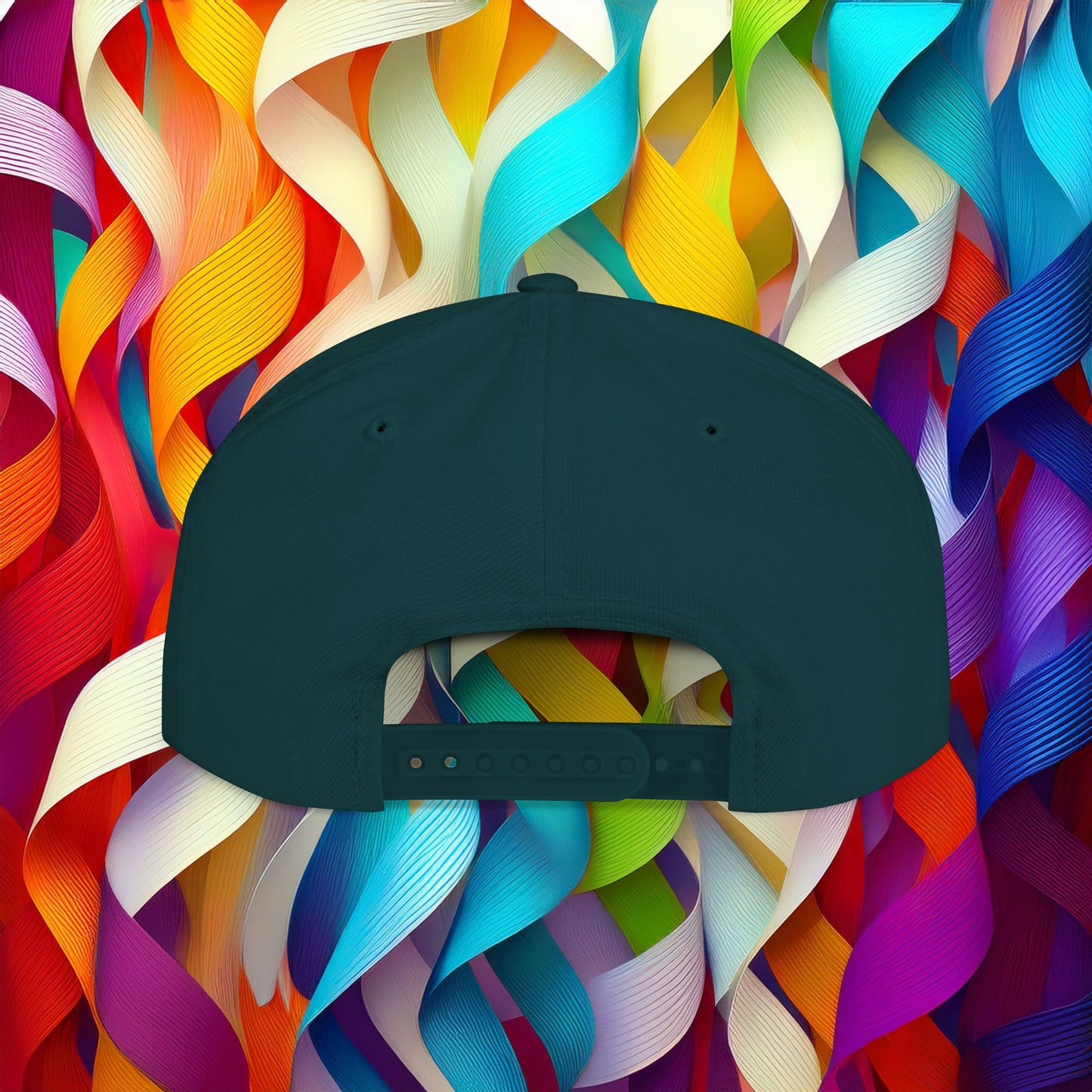 Rainbow Heart Flat Bill Snapback