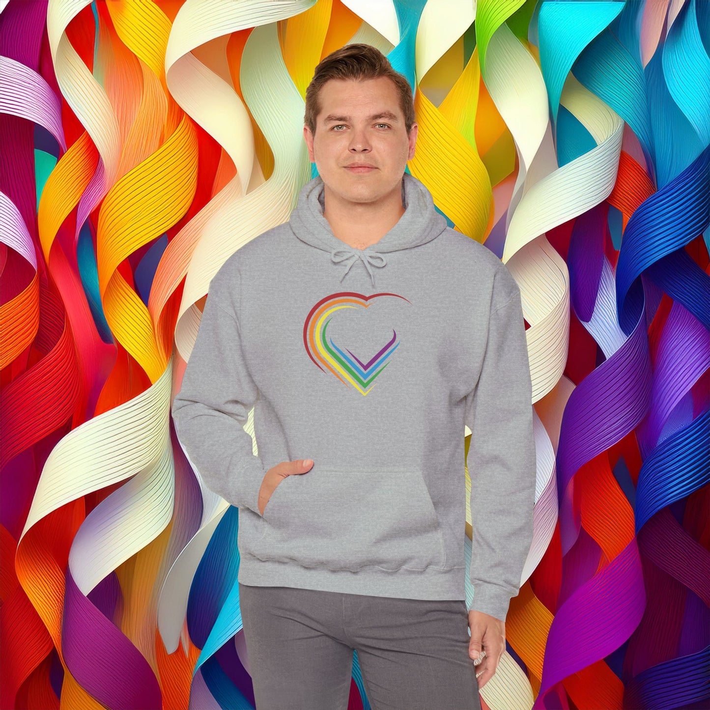 Rainbow Heart Unisex Hoodie