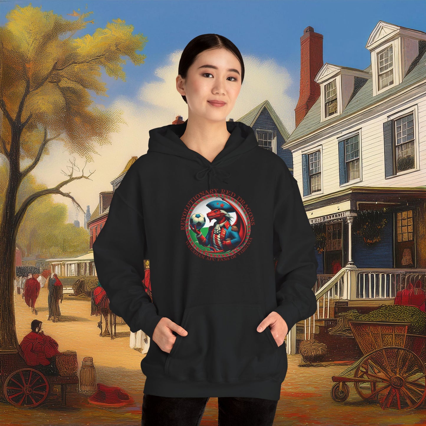 Revolutionary Red Dragons Crest Hoodie - Alternate