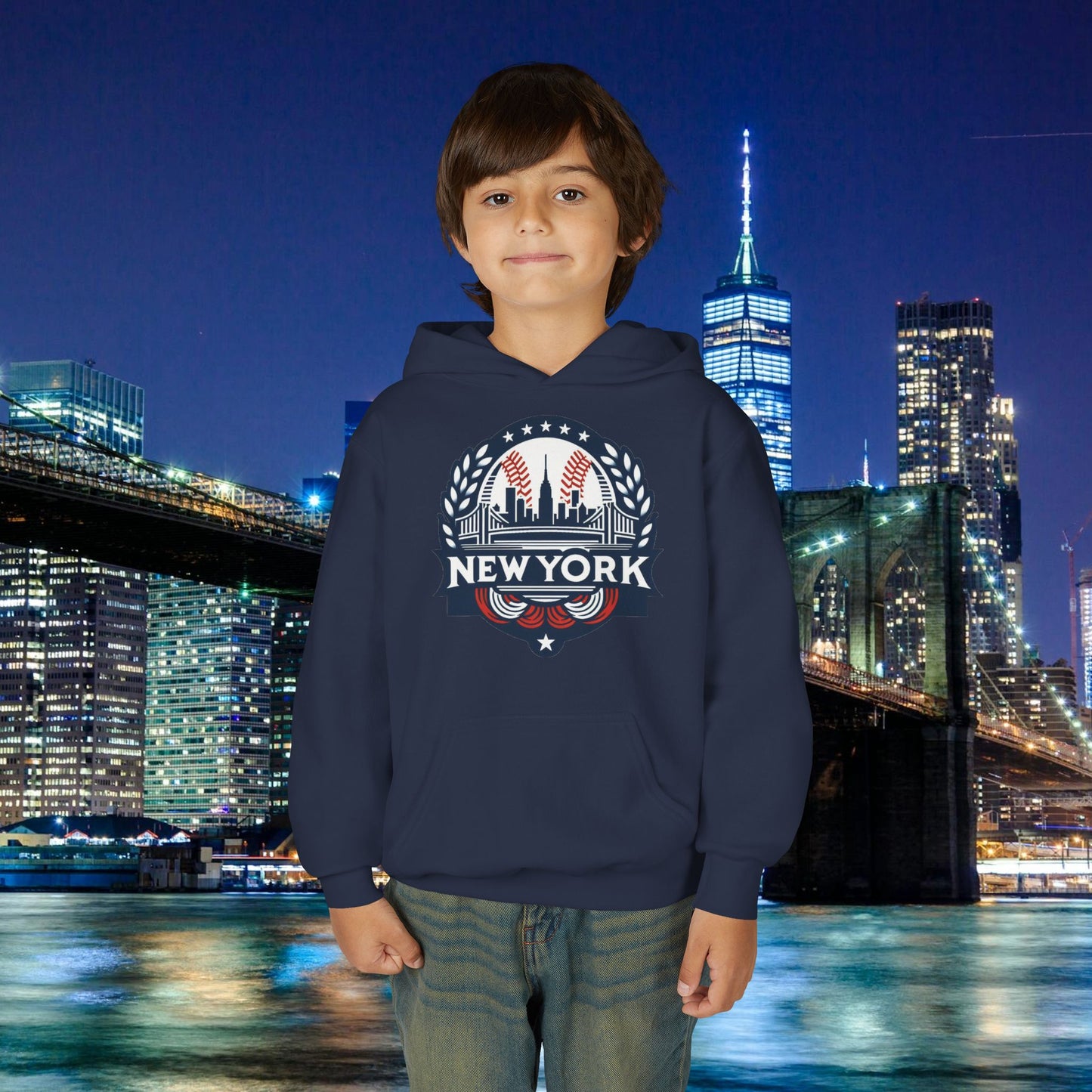New York Bronx Baseball Youth Hoodie