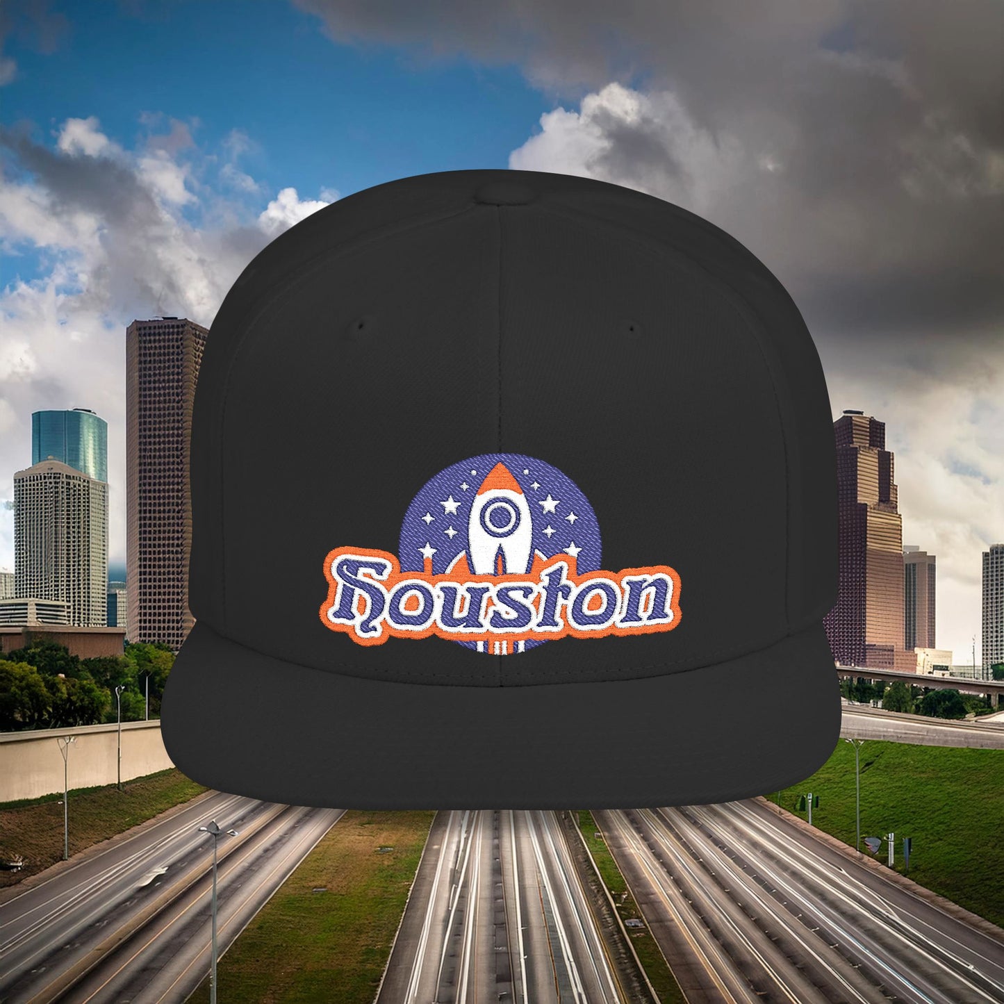 Houston Rocket Flat Bill Snapback