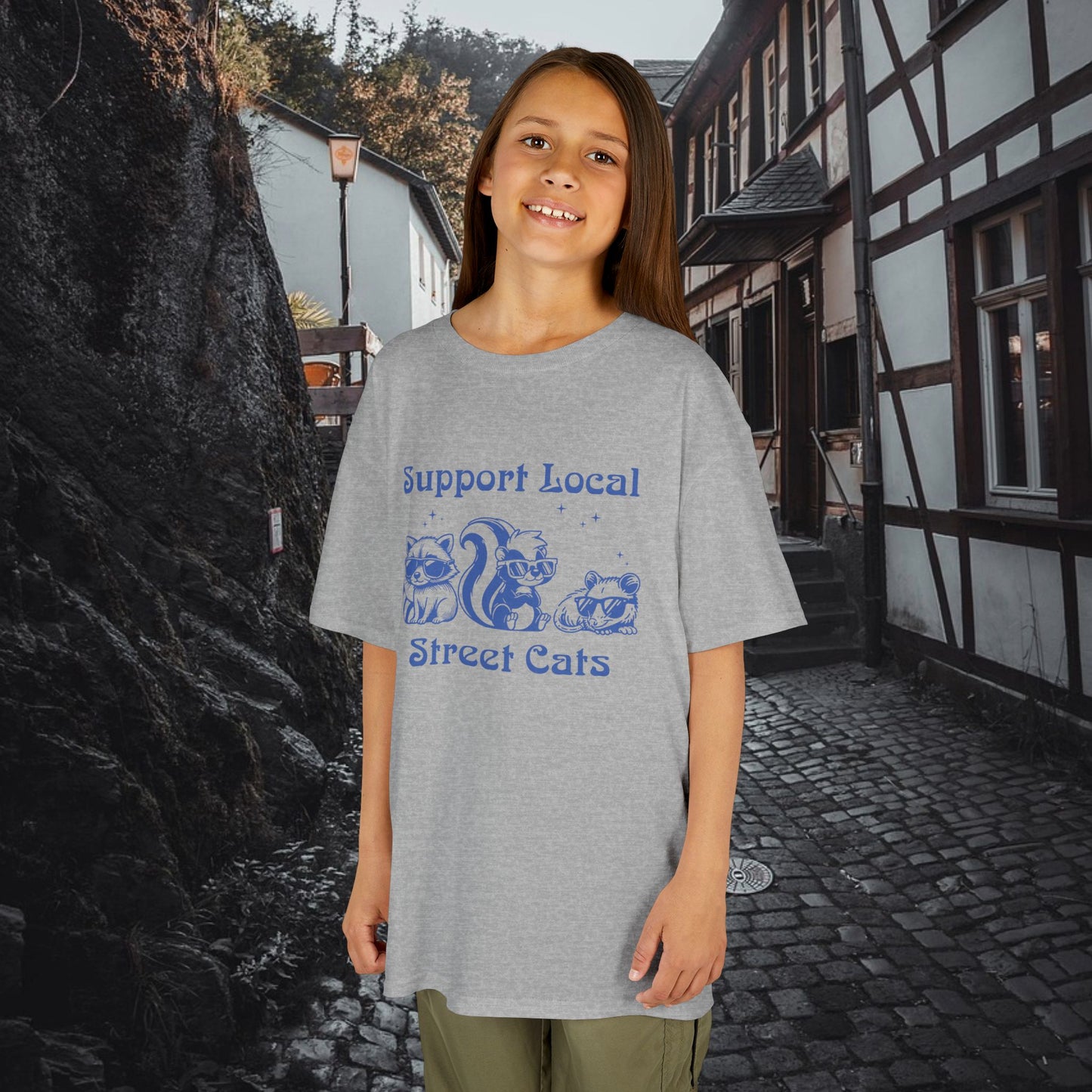 Support Local Street Cats Kids Tee