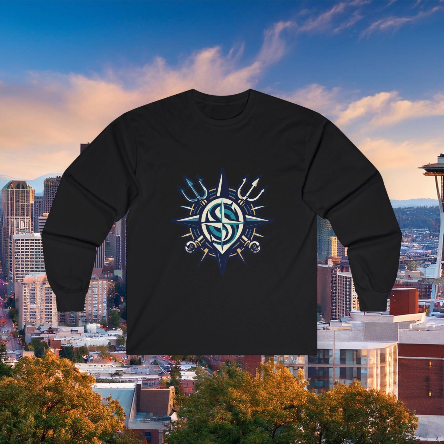 Seattle Baseball Crest Long Sleeve Tee