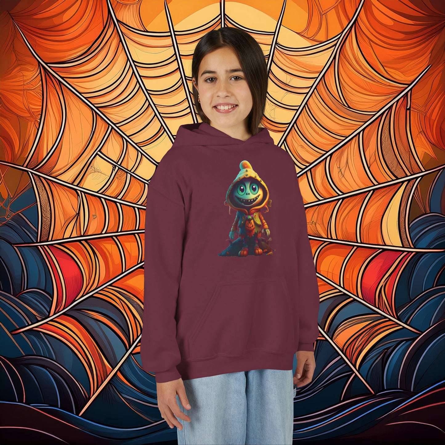 Trick or Treat Monster Youth Hoodie