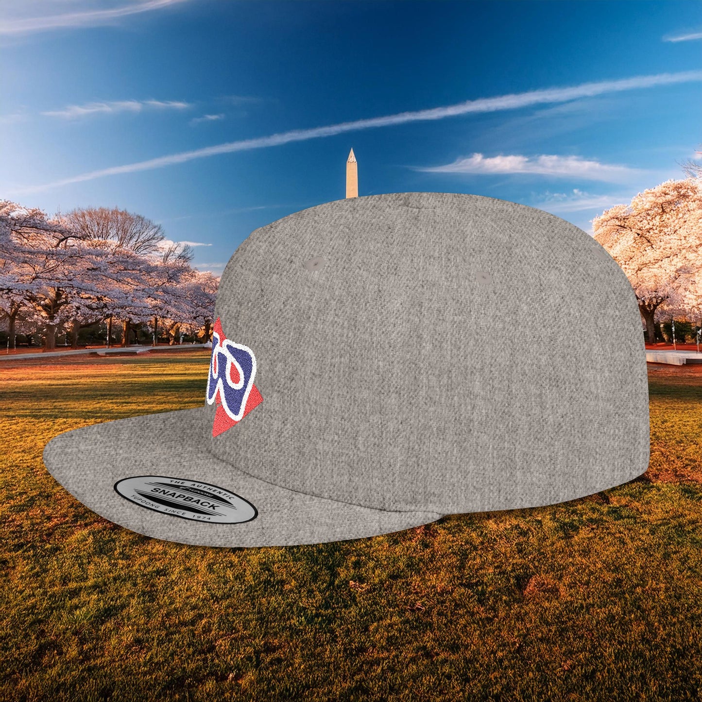 Washington Funky W Flat Bill Snapback - Blue