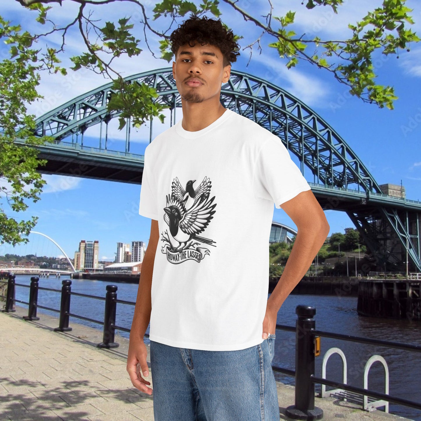 Newcastle United Howay The Lasses B&W (Twin Mags) Tee