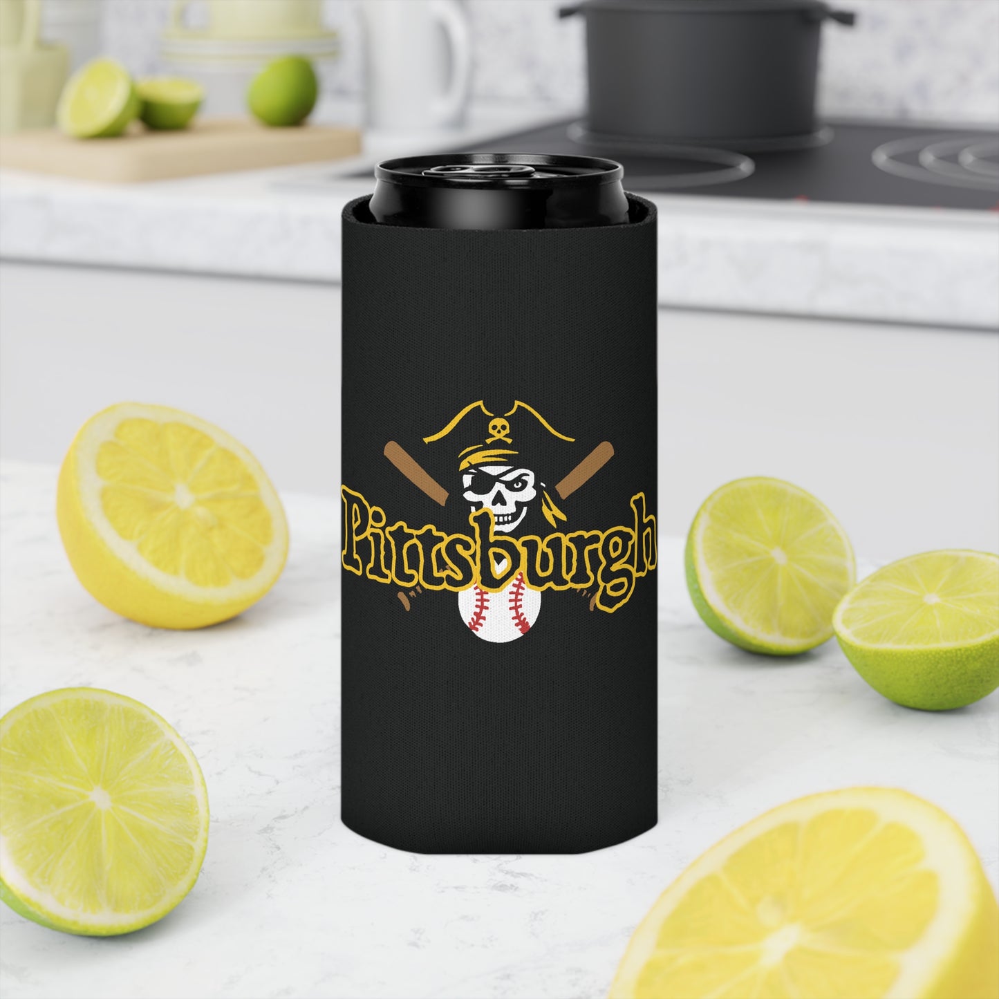 Pittsburgh Baseball Logo Can Cooler