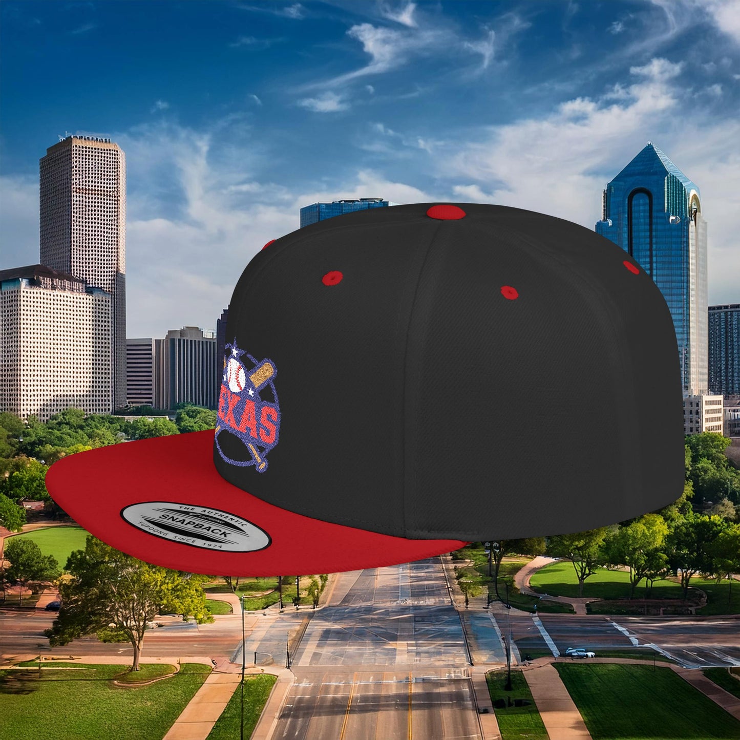 Texas Baseball Logo Flat Bill Snapback