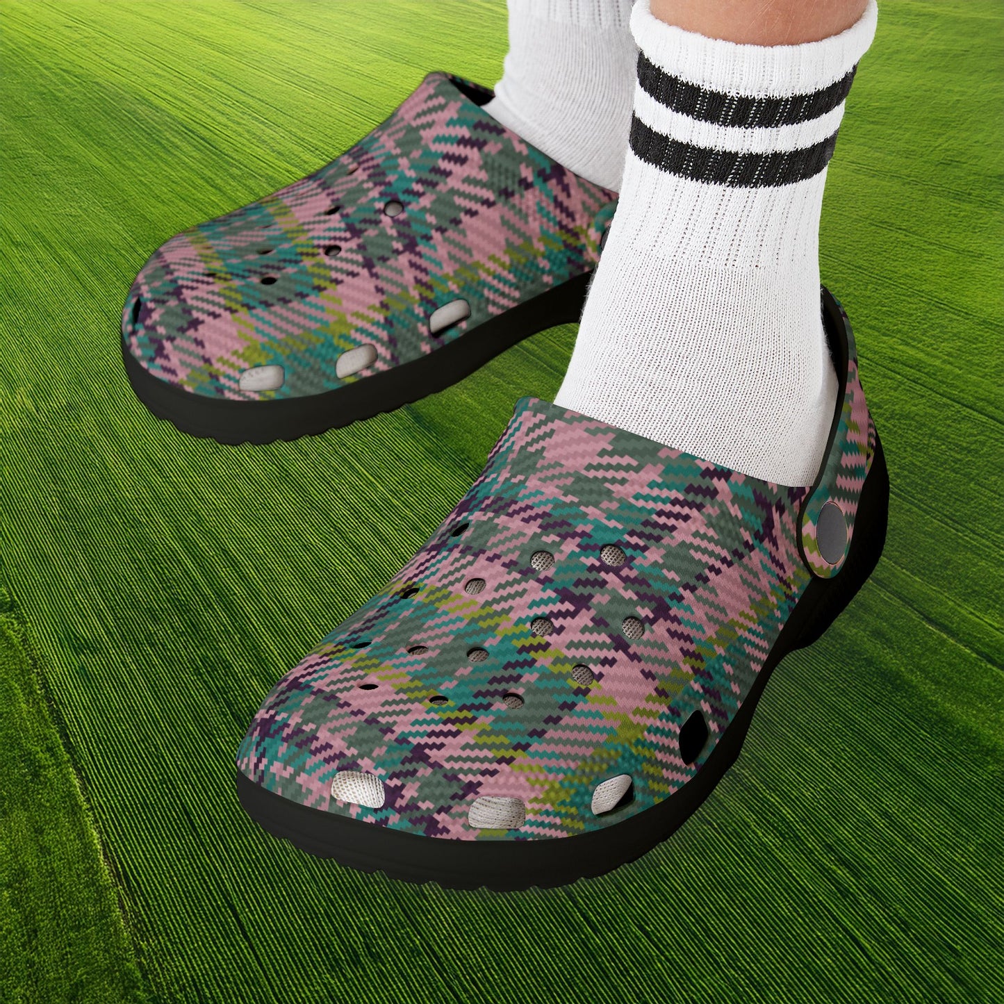 Spring Plaid Kid's Foam Clogs