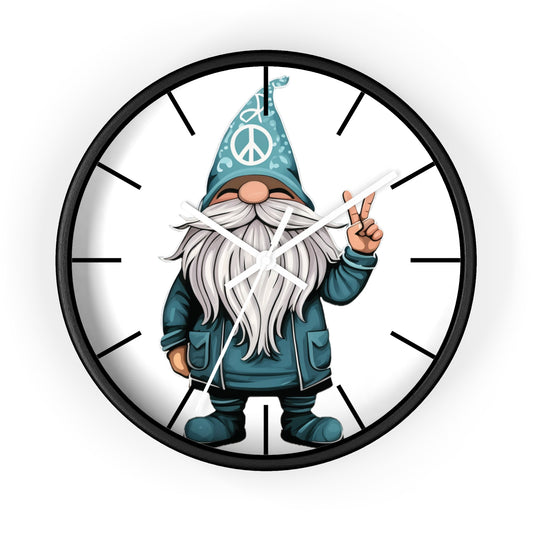 Peace Gnome Wall Clock