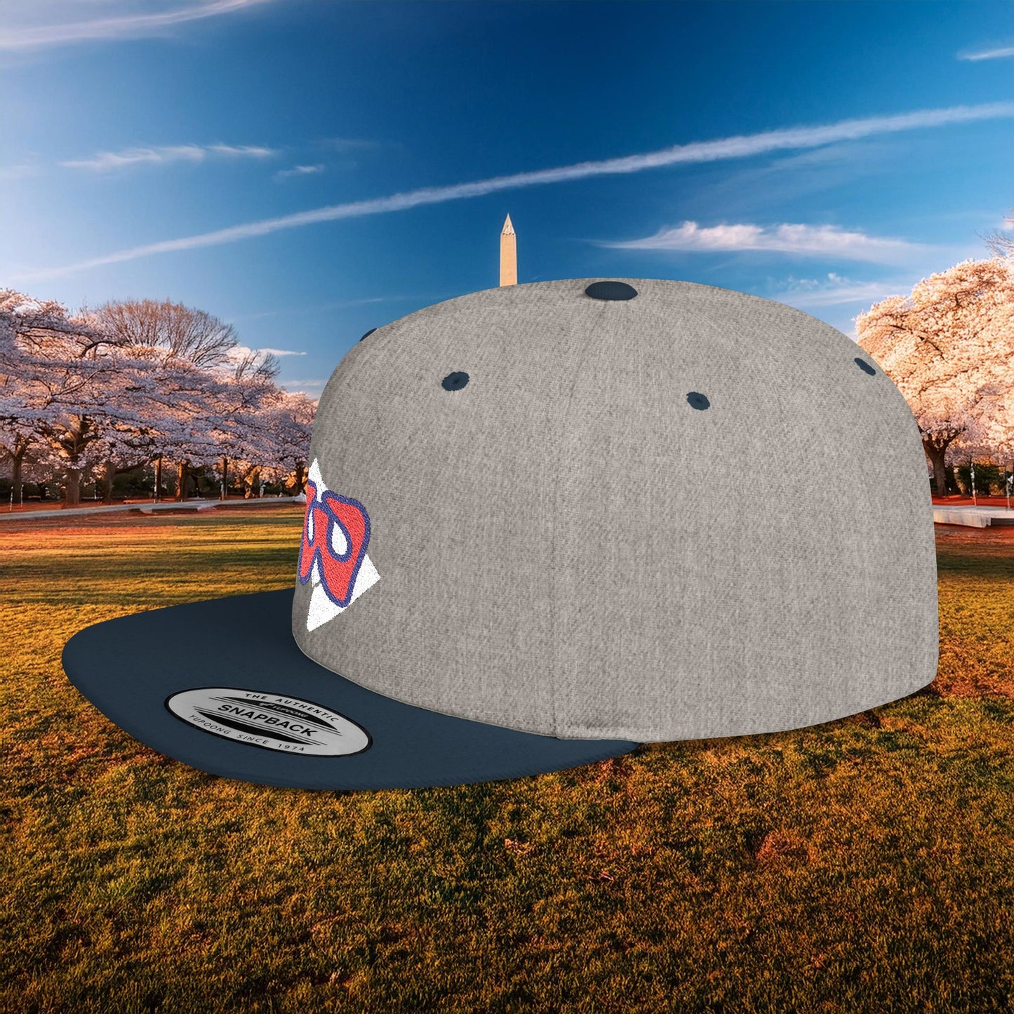 Washington Funky W Flat Bill Snapback - Red