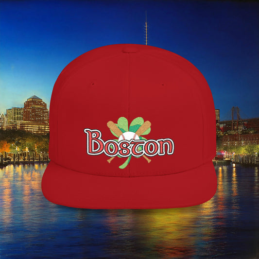 Boston Shamrock Baseball Flat Bill Snapback