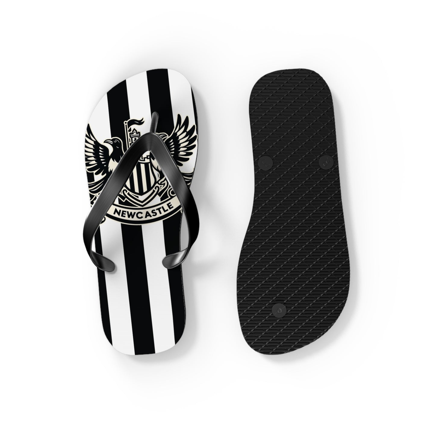 Newcastle United B&W Crest Flip Flops