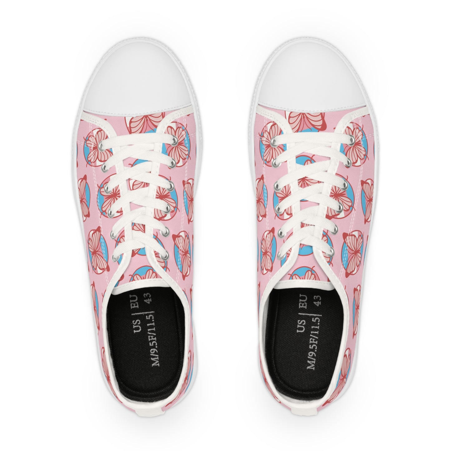 The T Elders Butterfly Patterned Men's Low Top Sneakers