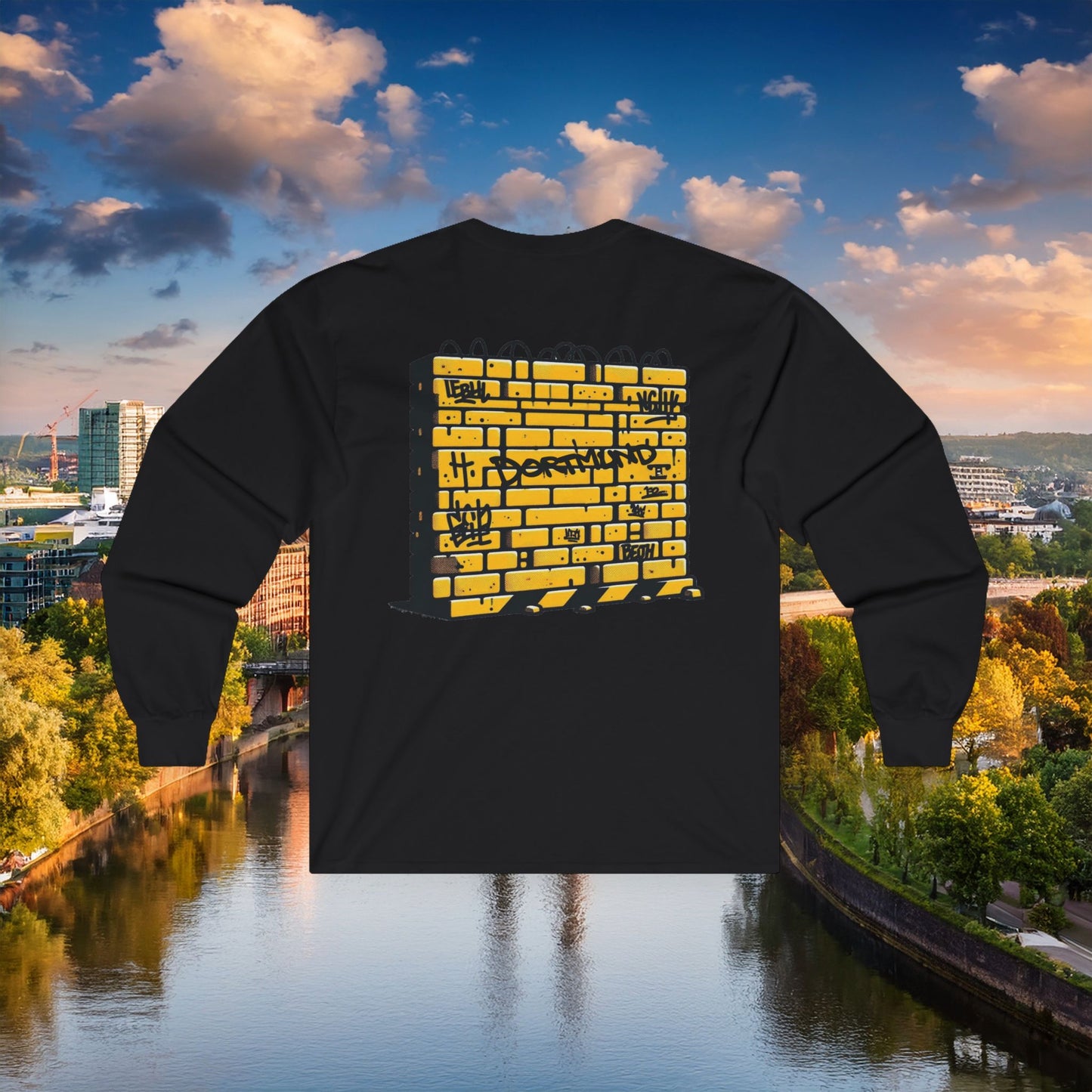 Dortmund Honeycomb Graffiti Long Sleeve Tee