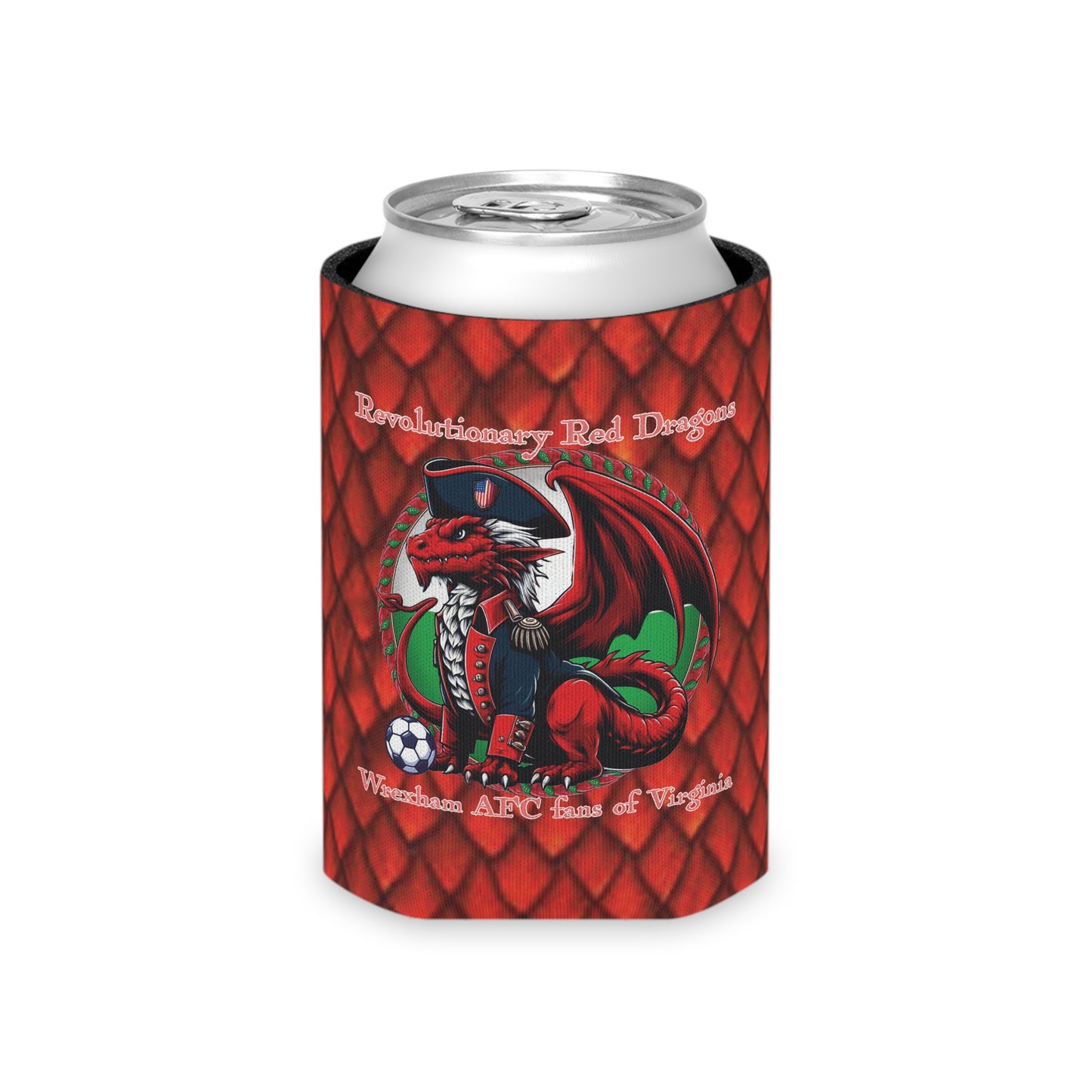 Revolutionary Red Dragons Logo Can Cooler - Scales
