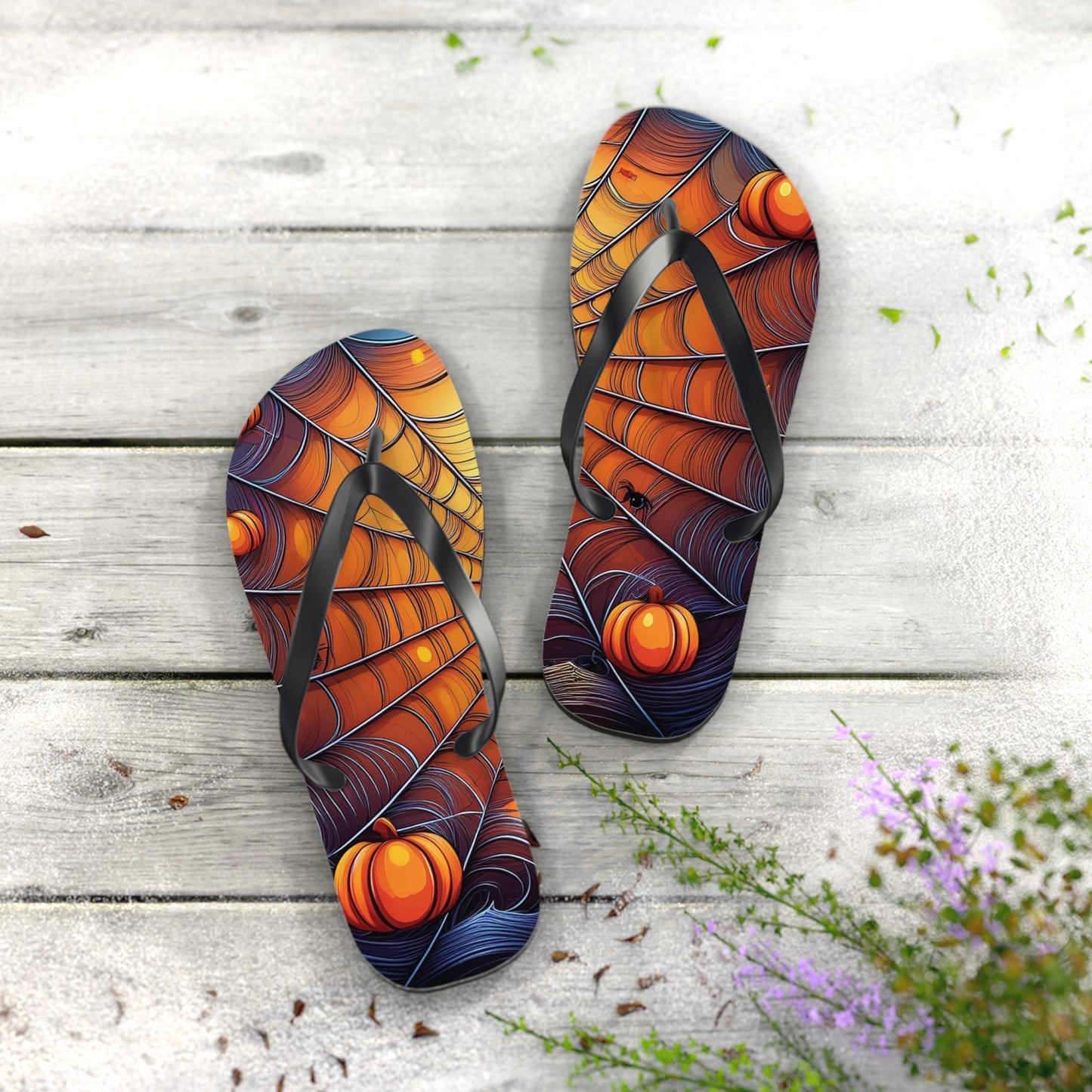 Spider Web Flip Flops
