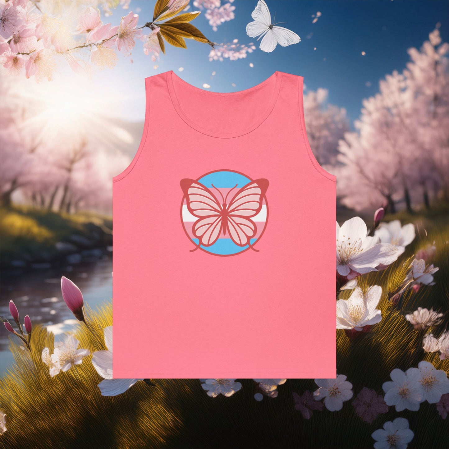 The T Elders Butterfly Unisex Heavy Cotton Tank Top