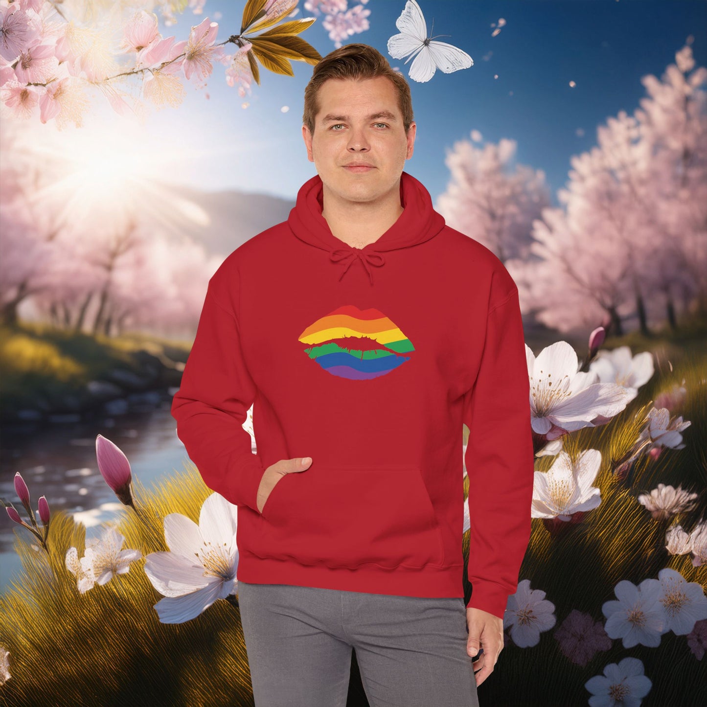 Rainbow Kiss Unisex Hoodie