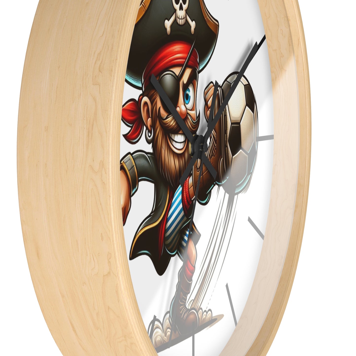 Pirate Soccer Wall Clock