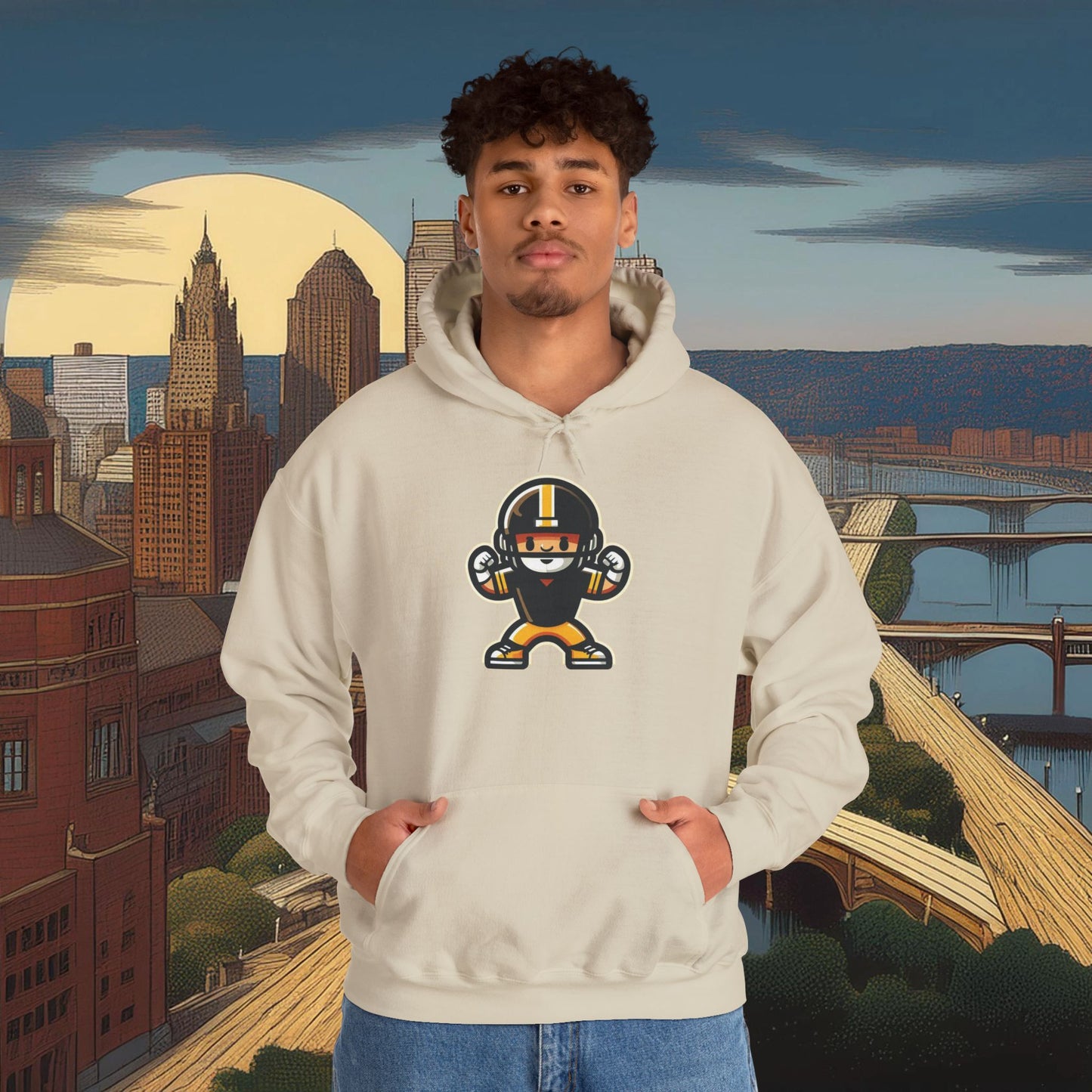 Mini Pittsburgh Football Player Hoodie