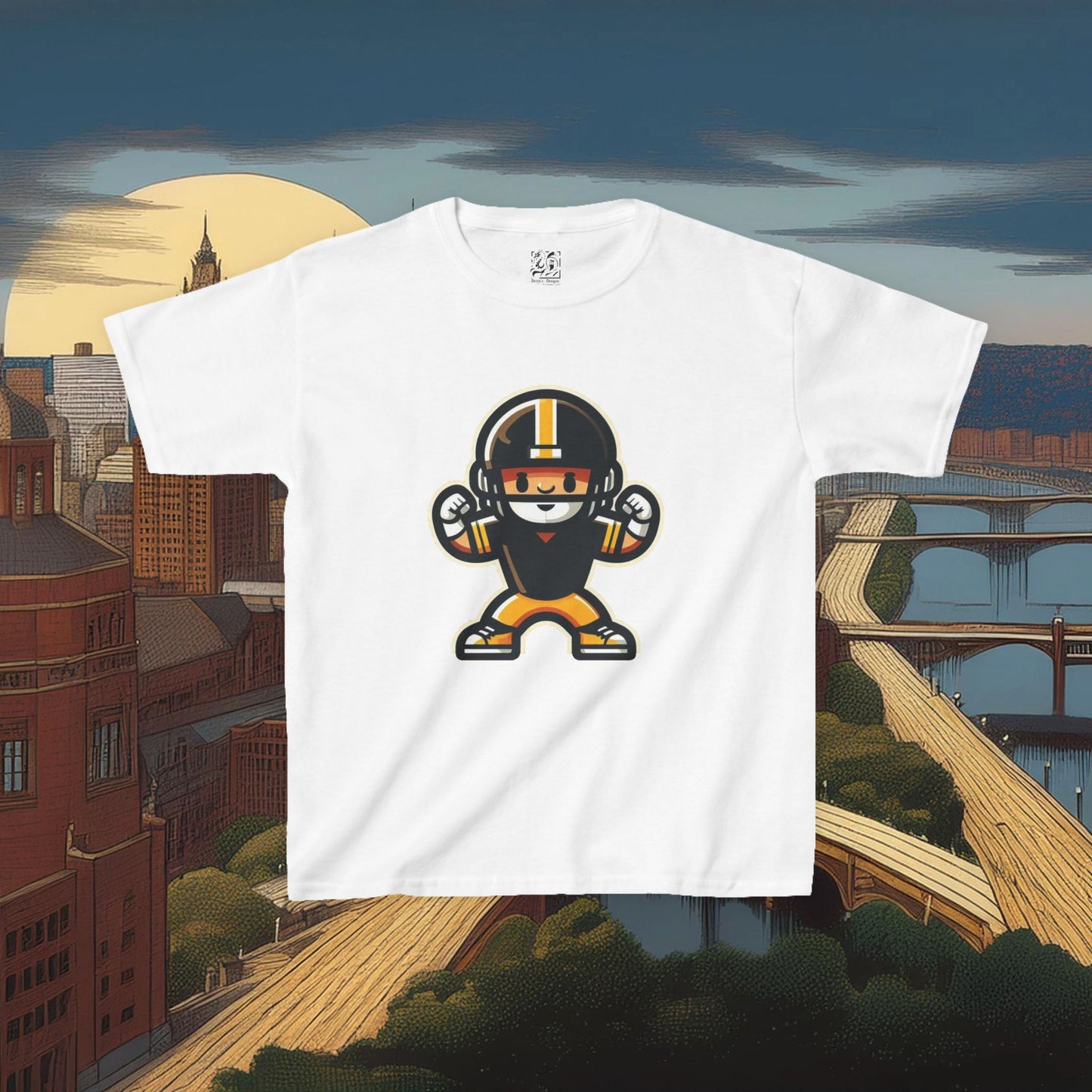 Mini Pittsburgh Football Player Kids Tee