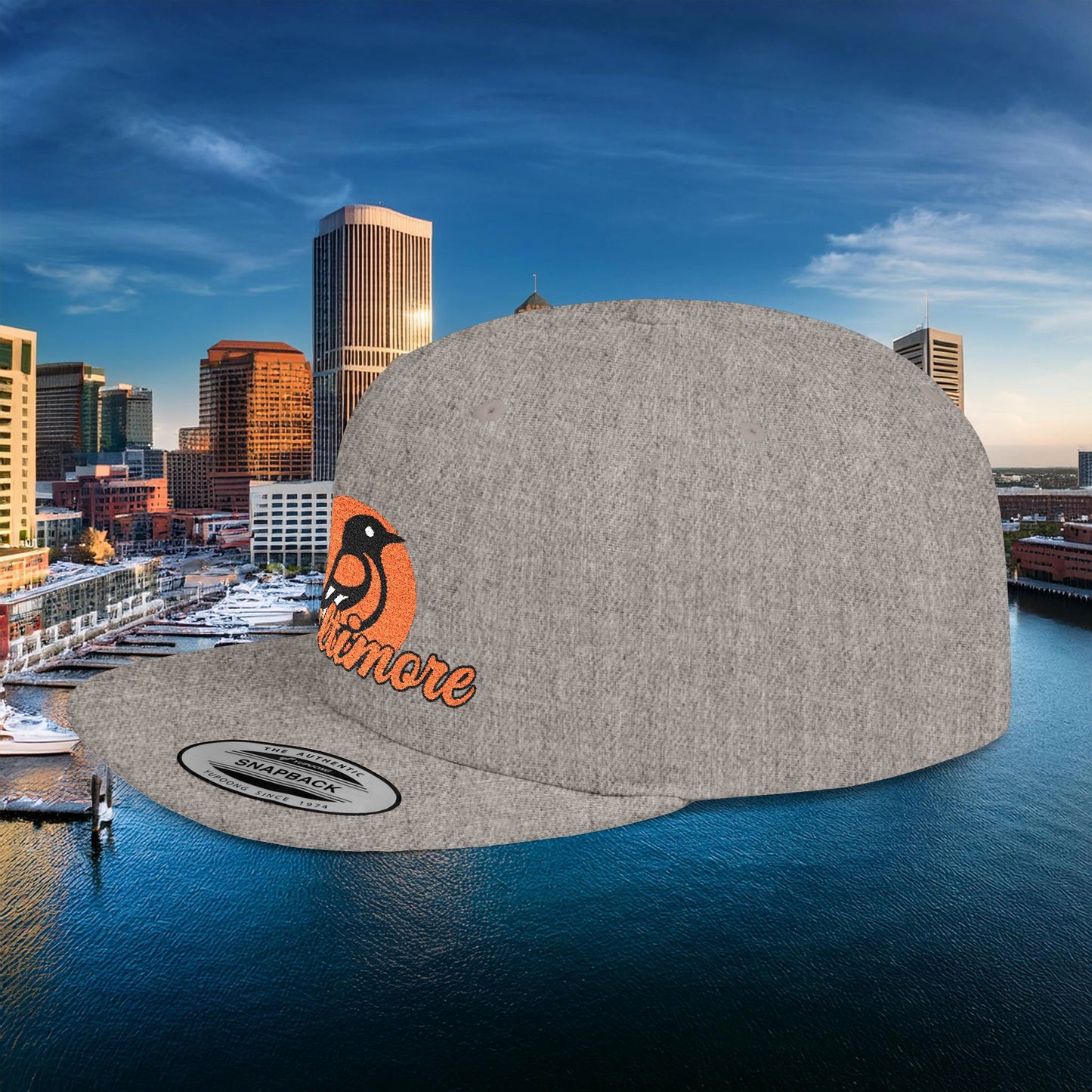 Orange Baltimore Flat Bill Snapback