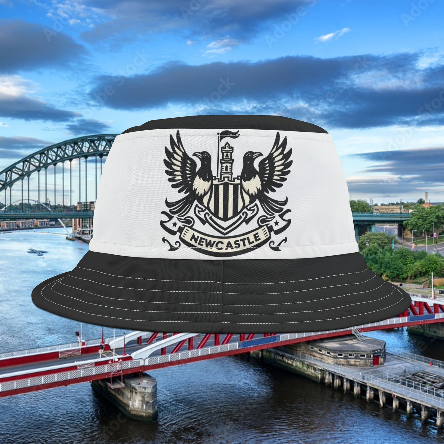 Newcastle United B&W Crest Bucket Hat